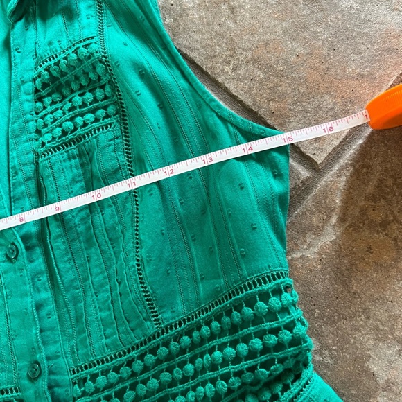 ⭐️BOGO FREE⭐️ Anthropologie Maeve sleeveless green dress - Picture 9 of 11